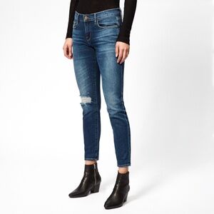 FRAME Denim Le Garçon Distressed Jeans in Watson Blue Mid / Low Rise Size 26